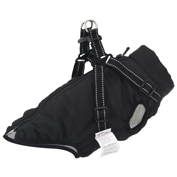 vidaXL Manteau pour chiens avec harnais imperm&eacute;able r&eacute;fl&eacute;chissant L36