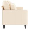 vidaXL Canap&eacute; &agrave; 3 places Cr&egrave;me 210 cm Velours