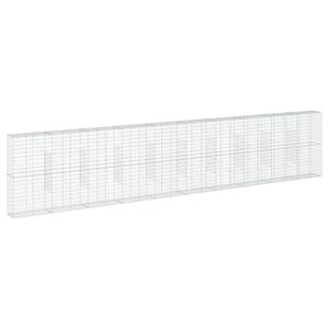 vidaXL Panier gabion avec couvercle 1000x50x200 cm fer galvanis&eacute;