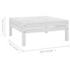 vidaXL Salon de jardin 11 pcs Bois de pin massif Blanc