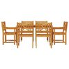 vidaXL Ensemble de salle &agrave; manger pour jardin 7 pcs Marron