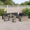 vidaXL Ensemble de canap&eacute; de jardin avec coussin 13 pcs Gris