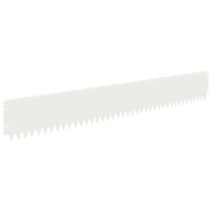 vidaXL Bordure de Pelouse 30 pc 103 x 15 cm Acier Blanc
