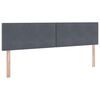 vidaXL Lit avec rangement et LED Gris fonc&eacute; 180 x 200 cm Velours