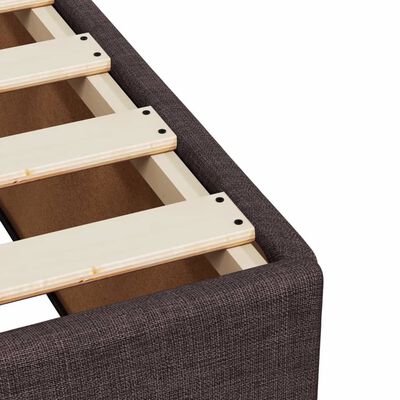 vidaXL Sommier à lattes de lit avec matelas Marron foncé 200x200 cm