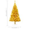 vidaXL Arbre de No&euml;l artificiel pr&eacute;-&eacute;clair&eacute; et boules dor&eacute; 150 cm PET