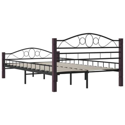 vidaXL Cadre de lit sans matelas noir métal 140x200 cm