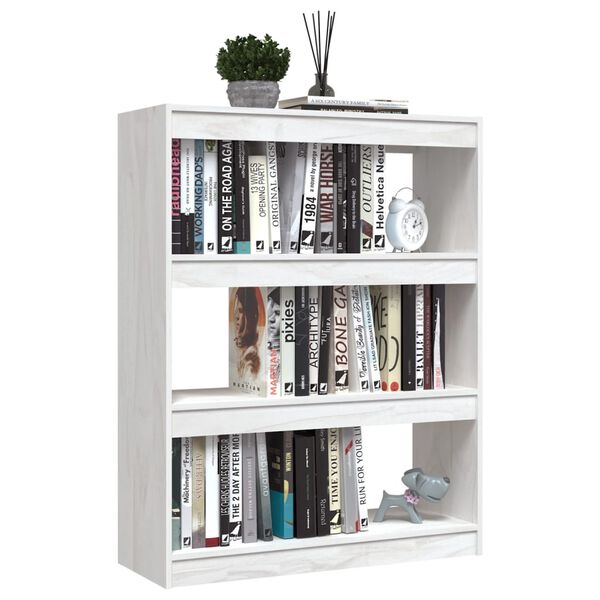 vidaXL Biblioth&egrave;que/S&eacute;parateur de pi&egrave;ce Blanc 100x30x103 cm Pin massif