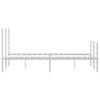 vidaXL Cadre de lit m&eacute;tal sans matelas et pied de lit blanc 120x200 cm