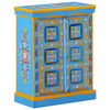 vidaXL Buffet Bois massif de manguier Peinture manuelle turquoise