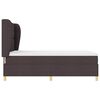 vidaXL Lit &agrave; ressorts avec matelas Marron fonc&eacute; 200 x 160 cm tissu