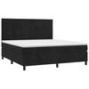 vidaXL Sommier &agrave; lattes de lit avec matelas Noir 180x200 cm Velours