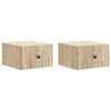 vidaXL Cabinet de chevet mural 2 pcs Ch&ecirc;ne Sonoma 33 x 34,5 x 20 cm
