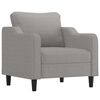 vidaXL Fauteuil avec repose-pied Gris clair 60 cm Tissu
