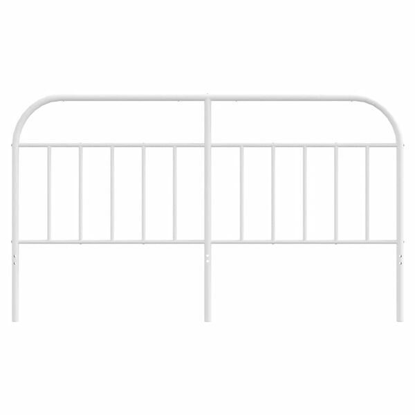 vidaXL T&ecirc;te de lit m&eacute;tal blanc 180 cm