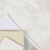 vidaXL Tapis en fausse Tafalla Blanc &Oslash; 120 cm Polyester