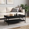vidaXL Table basse avec LED infini noir 90x50x38 cm