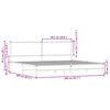 vidaXL Cadre de lit en m&eacute;tal sans matelas ch&ecirc;ne sonoma 200x200 cm