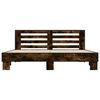 vidaXL Cadre de lit sans matelas ch&ecirc;ne fum&eacute; 200x200 cm