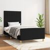 vidaXL Cadre de lit sans matelas noir 90x200 cm tissu