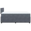 vidaXL Sommier &agrave; lattes de lit et matelas Gris fonc&eacute; 120x200cm Velours