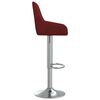 vidaXL Tabourets de bar lot de 2 rouge bordeaux tissu
