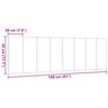 vidaXL Coussin de t&ecirc;te de lit Hanko bleu 160 cm tissu