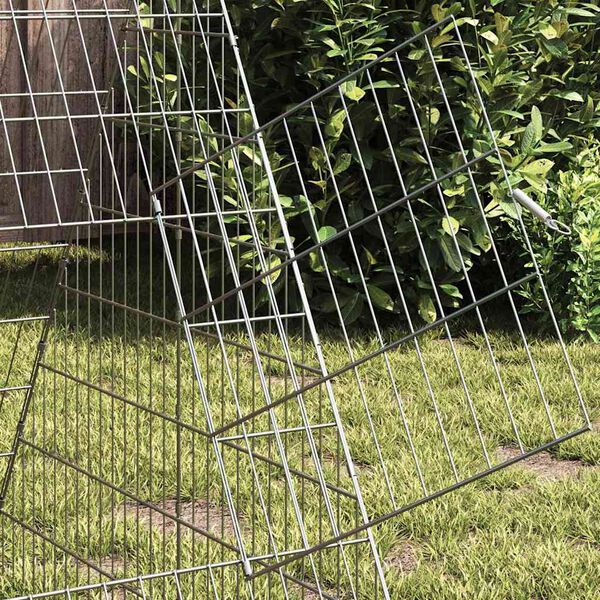 vidaXL Cage &agrave; poules Argent 650 x 100 x 85 cm Acier galvanis&eacute;