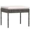 vidaXL Salon de jardin 6 pcs avec coussins r&eacute;sine tress&eacute;e gris