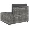 vidaXL Salon de jardin 7 pcs R&eacute;sine tress&eacute;e Gris