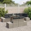 vidaXL Ensemble de canap&eacute; de jardin 9 pcs Gris Poly rotin