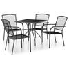 vidaXL Ensemble &agrave; manger de jardin 5 pcs anthracite acier