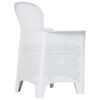 vidaXL Ensemble &agrave; d&icirc;ner d'ext&eacute;rieur 5 pcs Plastique rotin Blanc