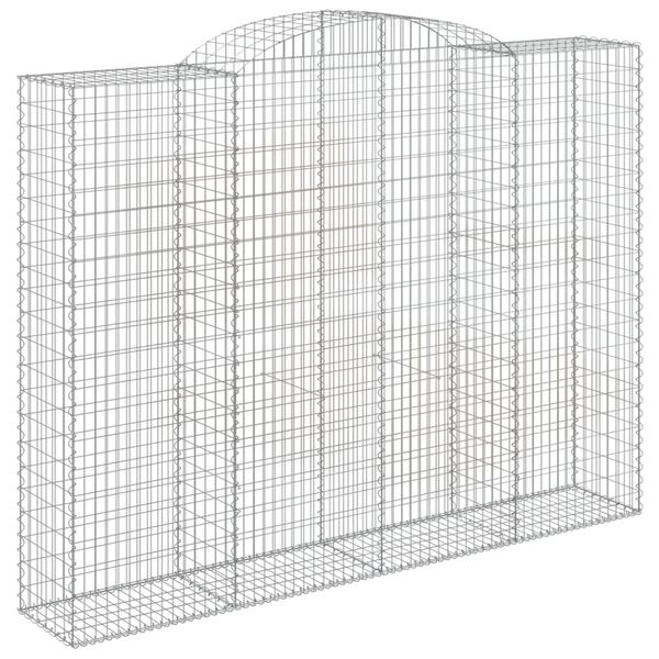 vidaXL Paniers &agrave; gabions arqu&eacute;s 7 pcs 300x50x220/240 cm fer galvanis&eacute;