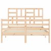 vidaXL Cadre de lit sans matelas 140x190 cm bois massif