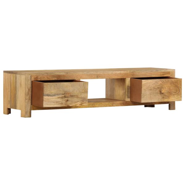 vidaXL Meuble TV 140x30x32 cm Bois massif de manguier