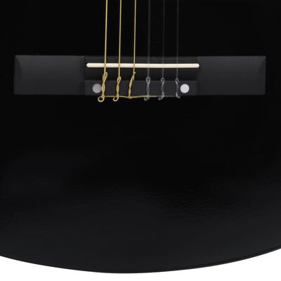 vidaXL Guitare découpée classique occidentale avec 6 cordes Noir 38"
