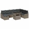 vidaXL Ensemble de canap&eacute; de jardin 9 pc Gris polyrotin