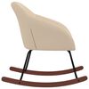 vidaXL Chaise &agrave; bascule Cr&egrave;me Tissu
