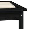 vidaXL Cadre de lit sans matelas noir 100x200 cm bois massif