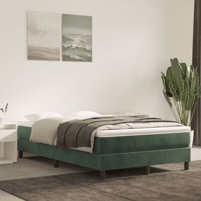 vidaXL Sommier à lattes de lit avec matelas vert foncé 120x190 cm