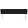 vidaXL T&ecirc;te de lit avec oreilles Noir 183x23x78/88 cm Tissu