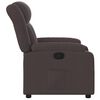 vidaXL Fauteuil inclinable Marron fonc&eacute; Tissu