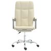 vidaXL Fauteuil inclinable de bureau Cr&egrave;me Similicuir