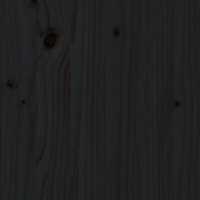 vidaXL Cadre de lit Noir 140x200 cm Bois de pin massif