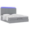 VidaXL Cadre de lit ottoman et matelas gris clair 160x200cm tissu
