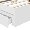 vidaXL Lit de Rangement Blanc 120 x 200 cm Bois d'ing&eacute;nierie