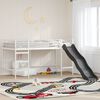 vidaXL Lit superpos&eacute; pour enfants avec toboggan Blanc et anthracite