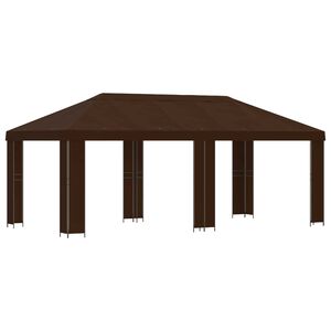 vidaXL Abri de jardin 6 x 3 m Marron Polyester et Acier 190 gsm