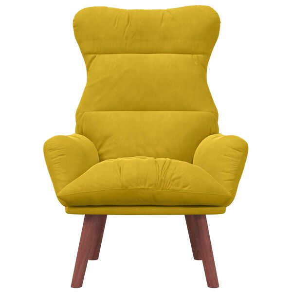 vidaXL Fauteuil relaxant Jaune 69 x 74 x 93 cm Velours